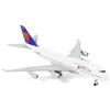 QIYUMOKE 1/400 747 Modello in metallo per Delta Boeing747 con ruote (15,5 cm) adatto per gli appassionati di aviazione da esposizione, può essere utilizzato anche come regalo o decorazione