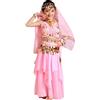 Astage Vestito Elegante Bambina Per Danza Del Ventre Indiana Halloween Carnevale Bambino