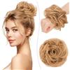 SEGO Pro Chignon Finto per Capelli Umani Elastici Chignon Finti Ondulato Capelli Naturale Coda di Cavallo Spessi Updo per Donne Ragazze (#27 Biondo Scuro,25g)