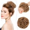 SEGO Pro Chignon Finto per Capelli Umani Elastici Chignon Finti Ondulato Capelli Naturale Coda di Cavallo Spessi Updo per Donne Ragazze (#6 Marrone Chiaro,25g)