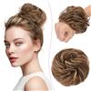 SEGO Pro Chignon Finto per Capelli Umani Elastici Chignon Finti Ondulato Capelli Naturale Coda di Cavallo Spessi Updo per Donne Ragazze (#4/27 Marrone Medio/Biondo Scuro,25g)
