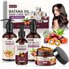 Meanju Olio Batana Capelli 4 Pezzi, Batana Olio Shampoo + BaTana Crema per Capelli e Maschera + BatanA Oil for Hair Growth, BaTana Crema Conditioner, per CApelli Più Sani, Più Spessi