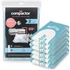 Compactor - Set 6 sacchi sottovuoto Roll Up da viaggio manuali, comprimi arrotolandoli, soluzione salvaspazio ideale per organizzare i vestiti in valigia, antiacari, umidità, tarme, taglia S