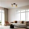 Opviq Elegant Black & Amber Chandelier, corpo in metallo, diametro 15 cm, altezza 20 cm, lunghezza 36 cm, attacco E27, max 40 W, illuminazione elegante per spazi moderni