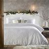 furn. Tufted Snowflake Set Copripiumino (Bianco - Singolo) | Percalle Fresca 100% Cotone Elegante Fiocco Di Neve Testurizzata Biancheria Da Letto