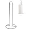 PARENCE.- Porta asciugamani grigio 32 cm - Portarotolo da cucina metallico 12×12×32 cm, dispenser verticale stabile, finitura opaca, compatibile con rotoli standard