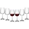 Gerlach 1760, set di 6 bicchieri da vino rosso, 390 ml, bicchiere da vino rosso, bicchiere da vino in cristallo, lavabile in lavastoviglie