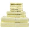 MADISON PARK SIGNATURE - Set di asciugamani da bagno in 100% cotone, 800 g/m², altamente assorbenti, ad asciugatura rapida, qualità alberghiera e spa, per bagno, multicolore, colore: giallo, 8 pezzi