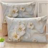 PETTI Artigiani Italiani - Coppia di Federe Cuscino 50x80 cm in Microfibra, Cuscini Arredo Camera da Letto, Divano, Salotto, Set 2 Fodere Copricuscino, Federa Floreale 06 1, 100% Made in Italy