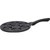 Tognana Premium Black, Piastra con stampi a forma di smile, 26 cm, Alluminio, Nero