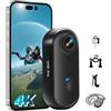 Tiantianle Mini Action Cam Con 16G, 4K Fotocamera Subacquea Bodycam