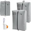 ONTYZZ Sacchetti Salvaspazio Valigia Riutilizzabili Sacchetti Sottovuoto Vestiti TPU Borsa Sottovuoto Viaggio con IPX8 Cerniera Impermeabile Borse Organizer Cubi di Imballaggio per Zaino Bagaglio Mano