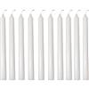 Cadzyre 10 candele da 22 cm x 2 cm di diametro, colore bianco, candele bianche, adatte per matrimoni, chiese, decorazioni per matrimoni