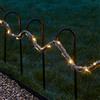 Lights4fun Corda Luminosa Decorativa di 60 LED Bianchi Caldi a Pile per Interni ed Esterni