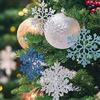 Naler Fiocchi di Neve per Albero di Natale Decorativi per Decorazioni Natalizie 24 Pezzi Addobbi Natalizi per la Casa Bianco, Argento, Blu, Blu Reale