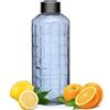 BELUKO Bottiglia di vetro per acqua, bottiglia vetro 1 litro, 1600ml, Caraffe succhi per frigorifero, brocca caraffa per bevande fredde (BLU 1 LITRO)