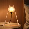 Lamptobe Lampada da Tavolo Sfera Vetro, Lampada da Comodino Moderna con Luce Calda per Camera da Letto, Soggiorno - Serie Charming Transparency Lampada Minimalista Estetica
