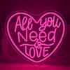 VYXIN All You Need Love Neon Shield - Targa da parete a LED Neon Sign Insegna luminosa USB Power for Bedroom Pub Home Bar Room Club Party Luci Window Decor Camera da Letto Soggiorno Library Regali