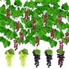 SJUNJIE 10 Pezzi Uva Artificiale Viti Uva Finta Spiedini Plastica Frutta Finta Decorativa Realistica per Decorazione del Vino Casa Giardino Matrimoni Fotografia Oggetti di Scena