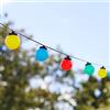 Lights4fun Catena Decorativa Festival di 30 Lampadine LED Multicolore per Esterni