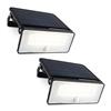 Brendz Lampada solare per esterni con rilevatore di movimento, 1600 lumen, IP54, impermeabile, 3 modalità di luce, 2 pezzi, faretto LED solare con sensore di movimento esterno, Paso