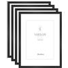 Veelot® 4x Cornice Foto in Legno Ayous nero 30x40cm,Passepartout 20x30cm,Cornice per Grande Quadro Poster | Decorazione da Parete per Stanza - Solo per Espositore a Parete