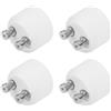 Ieron Adattatore convertitore GU10-MR16 da 4 Pezzi, Base in Materiale PBT ignifugo, touchpad in Rame, Facile Installazione per lampadine MR16 con Prese GU10