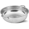 MGE World MGE - Scolapasta Perforato con Manico e Base - Scolatutto in Acciaio Inox con Maniglie e Base di Supporto - 28,5 cm