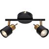 Arte Lamp Faretti Orientabili da Parete 1 Luce in Metallo Nero con Cavo Lampada Spot Interno per Cucina con Luce Mirata per Interni Moderni per Casa Ufficio e Zone di Passaggio