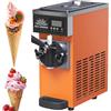 DPQYJPP Gelatiera Professionale Soft Serve,Macchina Gelato Duro Commerciale,Gelato Soft 4-5 Kg/Ora,Pannello Lcd, Pulizia Automatica Preraffreddamento,Per Yogurt Caffè Snack Bar Ristorante,orange
