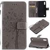 Fatcatparadise Cover per Samsung Galaxy A10/M10, Custodia Samsung A10/M10, Custodia Portafoglio a Libro in Pelle Flip Cover e TPU Silicone con Funzione Supporto Chiusura Magnetica (Grigio)