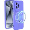 PanXCase Cover per Honor 200 Lite - Custodia Magnetica in Silicone Sottile Morbida Antiurto con Fodera in Microfibra (Viola)