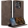 Monweicz Cover Compatibile con Redmi Note 13 Pro 4G, Custodia Portafoglio con Slot per Scheda, Protezione Completa Premium in Pelle PU, Flip Libro Magnetica Redmi Note 13 Pro 4G, Caffè