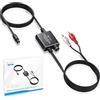 eSynic Convertitore da Ottico a RCA 192kHz DAC con Controllo del Volume Convertitore Digitale ad Analogico SPDIF a RCA con Cavo Ottico RCA USB Convertitore Ottico ad Analogico per HDTV Blu Ray DVD ecc