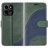 BoxTii Cover per Honor 200 Smart, Custodia in PU Pelle Portafoglio, Magnetica Flip Cover a Libro con Slot per Schede per Honor 200 Smart, Verde