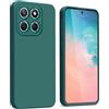 WBWONE Cover per Huawei Honor X8 5G / X6 / Honor 70 Lite, Anti-Graffio Antiurto Custodia in Morbida Silicone TPU Protettiva Case con Fodera in Tessuto - Verde scuro