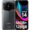 CUBOT A30 Smartphone - 16(6+10) GB+128GB/TF1TB Cellulare Android 14, 6.74 HD+/90Hz Display, 1.46 Schermo Posteriore, 48MP+16MP Fotocamera, 5100mAh, Telefono Dual SIM 4G, Face ID/GPS/OTG-GRIGIO