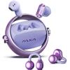 PAXA 2-in-1 Open Ear Cuffie Bluetooth, Clip Open-Ear Cuffie Wireless Sport Bluetooth 6.0 0 Ritardo, 140H Autonomia, Riconoscimento L/R, Riduzione Rumore per Lavoro/Sport/Quotidiano, Ctbuds Viola