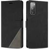 SONWO Cover per Samsung Galaxy S20 Fe, Flip Caso in PU Pelle Case Cover Custodia con Slot per Schede e Supporto Stand per Galaxy S20 Fe, Nero