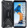 OUKITEL G3 Rugged Smartphone - 2025, 16GB+128GB/1TB Telefono Indistruttibile, 6 HD Display 6300mAh 13MP Cam IP68/IP69K Corning Glass 5 Cellulare Robusto, OTG/GPS/4G Dual SIM/Face ID/3.5mm jack, Nero