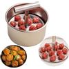 dancepandas Polpette Stampo,Dancepandas 12 Fori Manuale Polpette Maker Strumenti,Former per Polpette in Acciaio Inox,per Polpette Fatte a Mano,Impasto,Utensili da Cucina