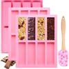 McBlast 3 PzStampo per Cioccolato in Silicone Profondo, 8 Celdas Stampi per Cioccolatini, Stampo Silicone Cioccolato Tavoletta Cioccolatos per Barrette Cioccolatos Cereali Proteiche Caramelle Fudge