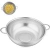 GOIEHIR Piccolo Scolapasta Ø 22 cm con Manici in Acciaio Inox, Cestello Sopra per Verdura, Frutta e Riso, Lavabile in Lavastoviglie
