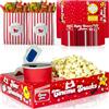 Moviejam Vassoi per snack per la notte del cinema, edizione rossa, 20 scatole resistenti per popcorn, 20 sacchetti di caramelle e inviti per biglietti del cinema gratuiti
