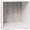 Generic Librerie Modulari CubiStack: Cubi Componibili con e senza Sportello (Stile Aperto Cemento)