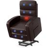 FLEXISPOT Poltrona Relax Poltrona Reclinabile Poltrona Massaggiante con 8 Punti Massaggianti e Telecomando, Funzione di Riscaldamento con Poggiapiedi(Marrone)