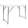 The Homeweeks Tavolo pieghevole solido 120 x 60 x 48/61/74 cm Altezza regolabile e portatile Normativa Uso pubblico per interni/esterni (EN 581-1/3). Pannello in resina HDPE 3,5 cm Capacità 4 persone