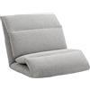 HOMCOM Poltrona Relax da Terra con Schienale a 5 Reclinazioni, Poltrona Letto Singolo per TV, Giochi, Lettura, Yoga e Ufficio, in Tessuto e Acciaio, 71x72x60cm, Grigio Chiaro