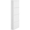 Brigros - Scarpiera Salvaspazio Slim In Metallo Con Ante A Ribalta Modello Emy, Scarpiera 15 Cm Profondità Disponibile In Vari Colori E Dimensioni Per Arredo Casa (Bianco, 4 Ante)