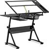 Fromm & Starck Tavolo da Disegno Inclinabile Scrivania da Architetto Star_Desk_09 (120 x 60 x 90 cm, Piano in Vetro)